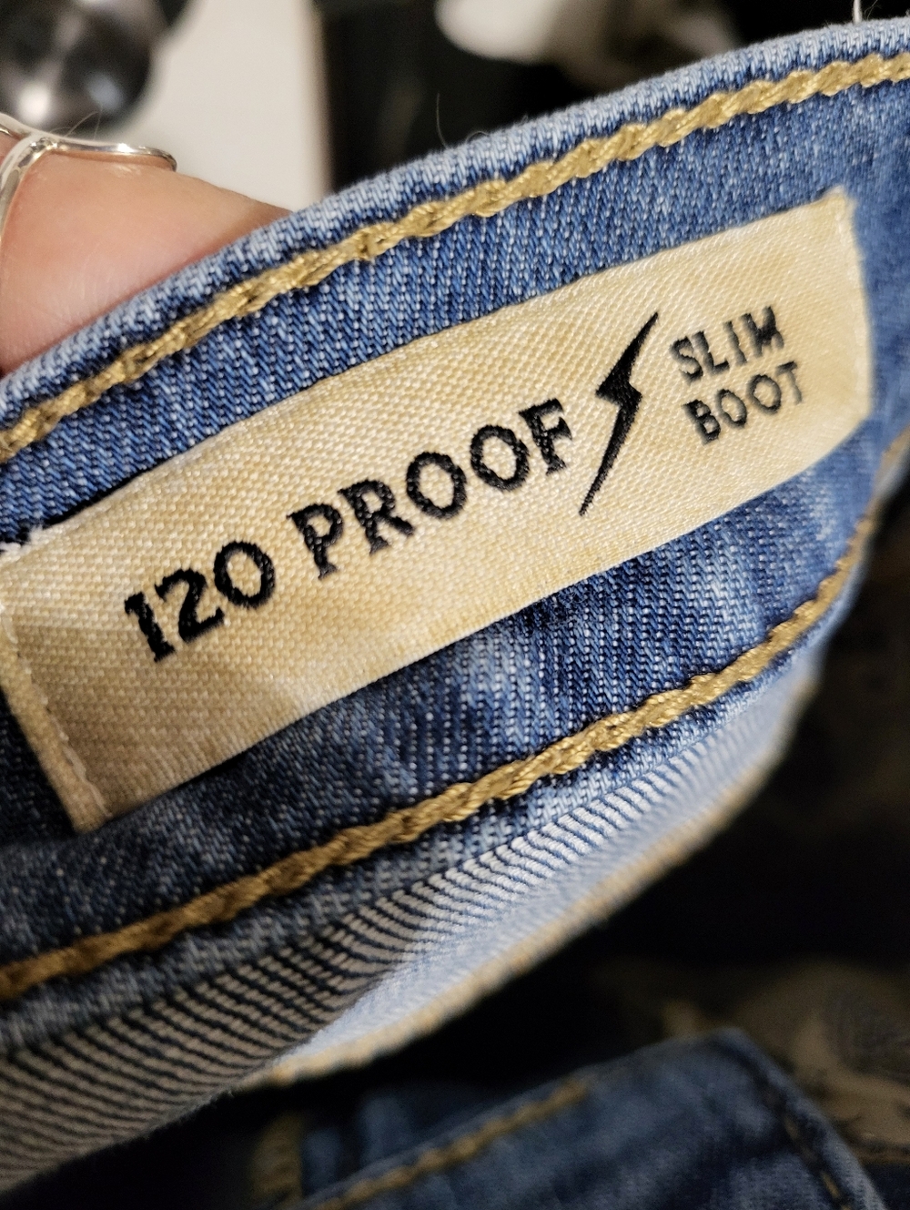 NWOT MENS MOON SHINE SPIRIT SLIM BOOT CUT JEANS SZ 29x34 - Picture 6 of 11